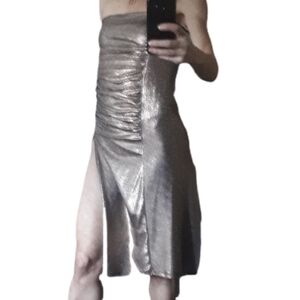 New Zara Metallic Rose Gold Coverup